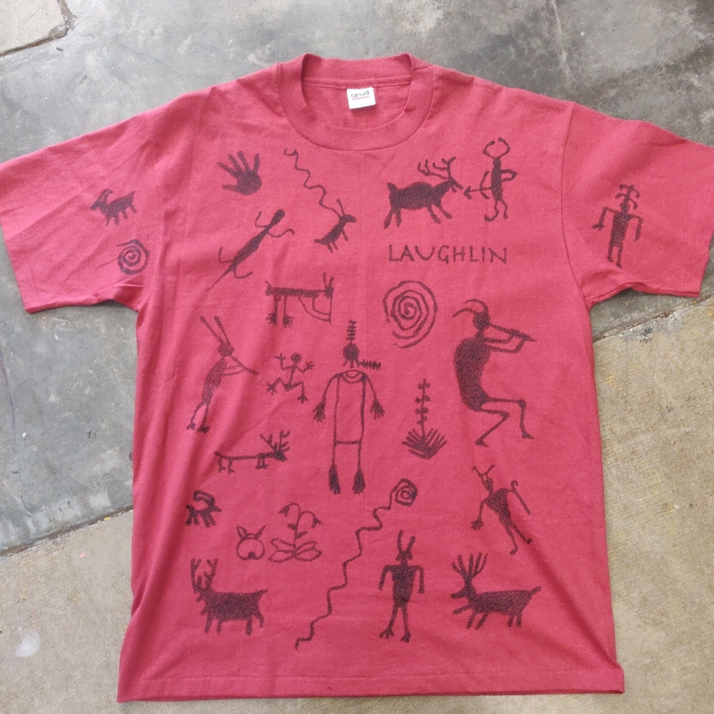 Vintage Men's Single Stitch All Over Laughlin Tee